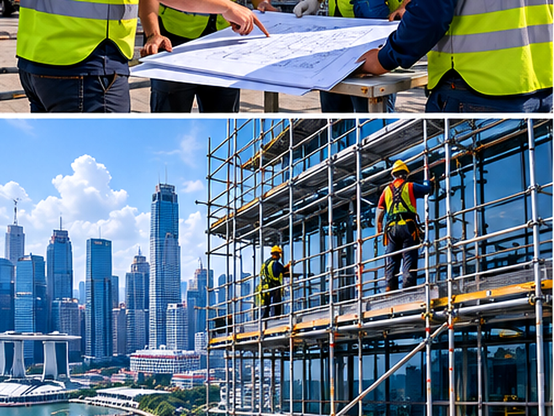 High rise scaffolding