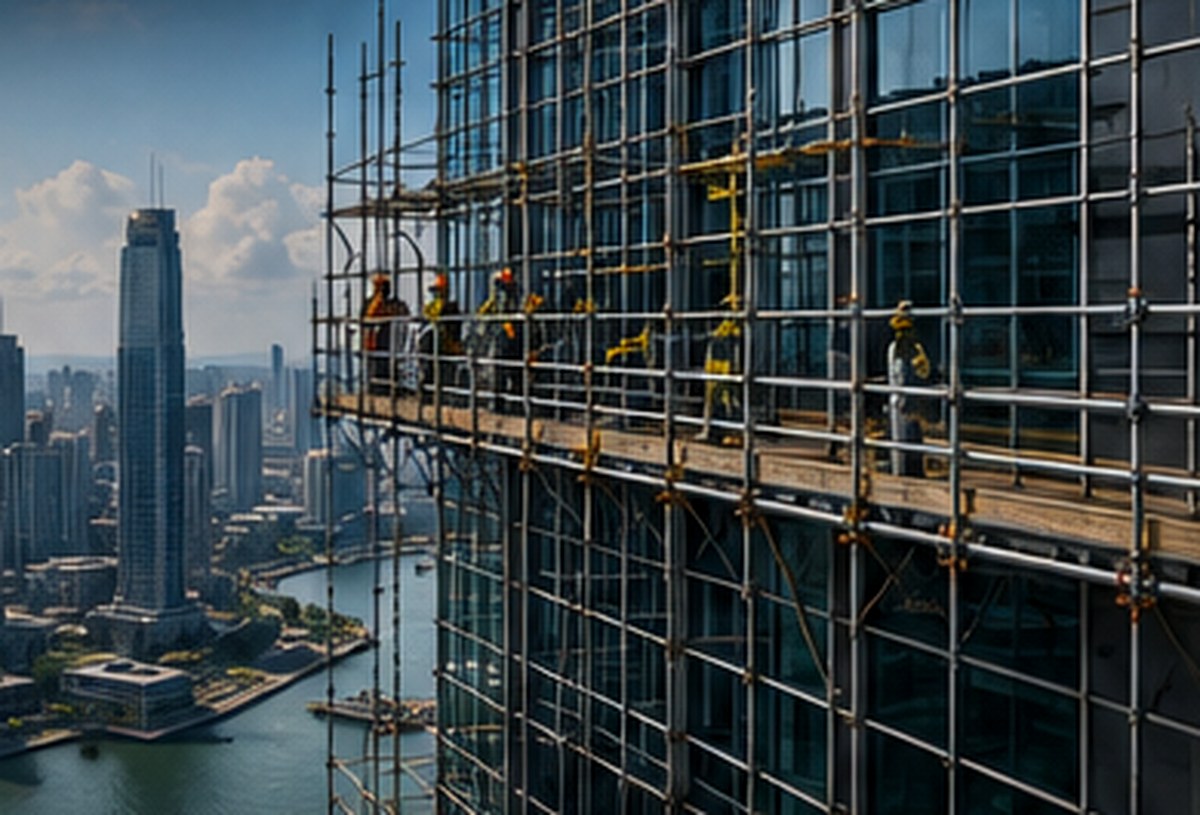 High rise scaffolding